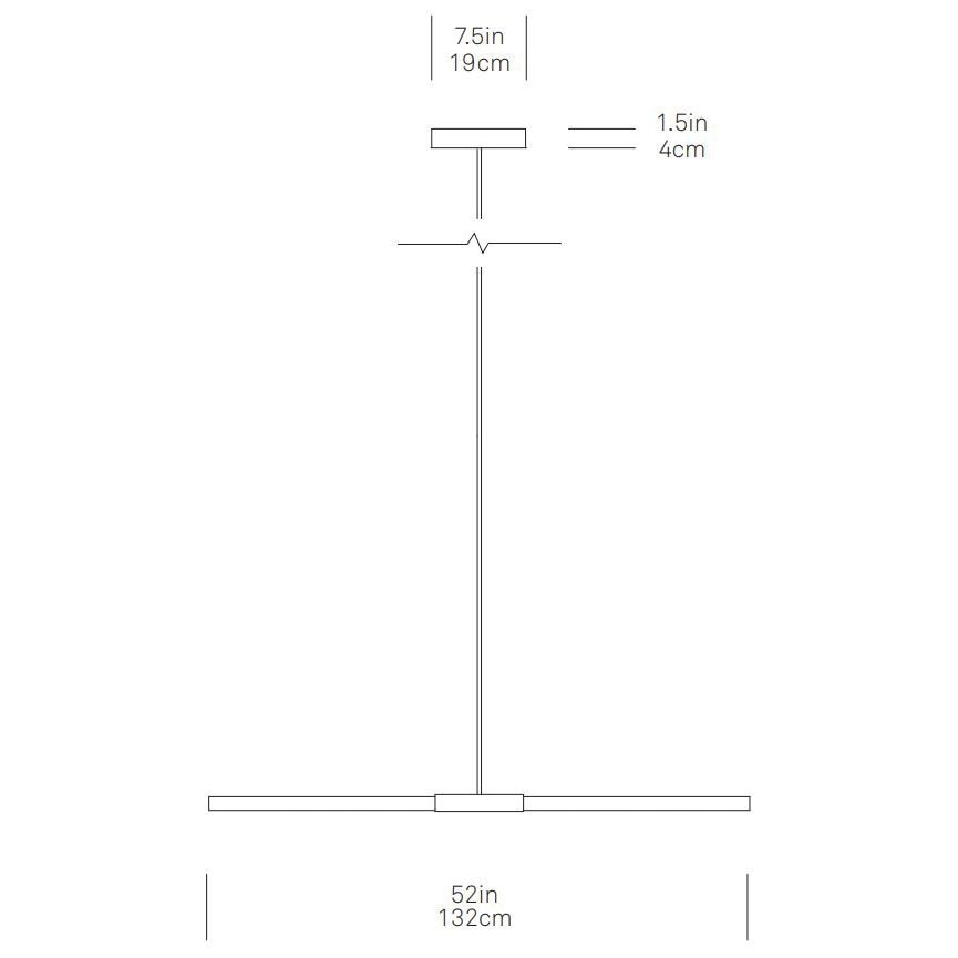 4ft Linear Pendant Suspension Dimensions