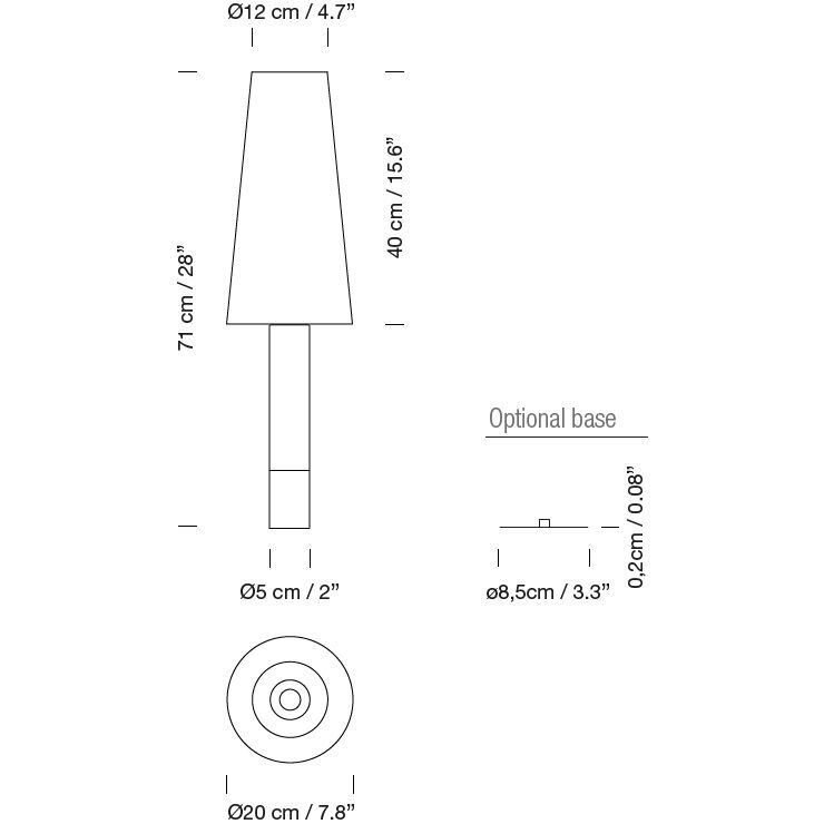 Basica M2 Table Dimensions