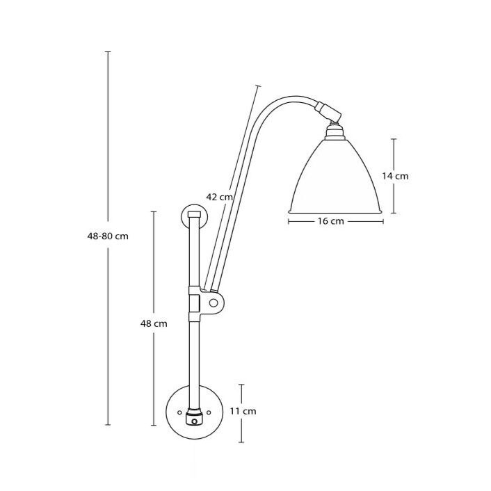 BestLite BL5 Wall Wired Dimensions