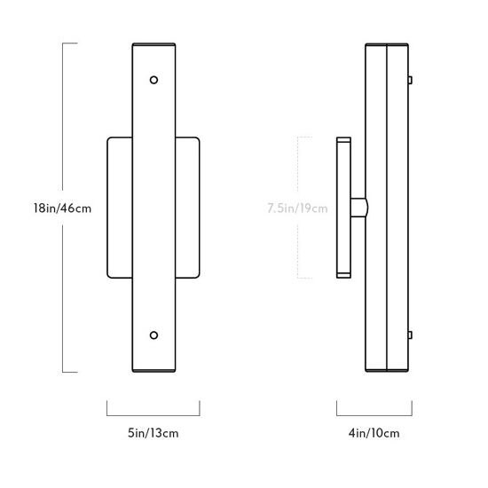 Counterweight Rectangle Wall Dimensions
