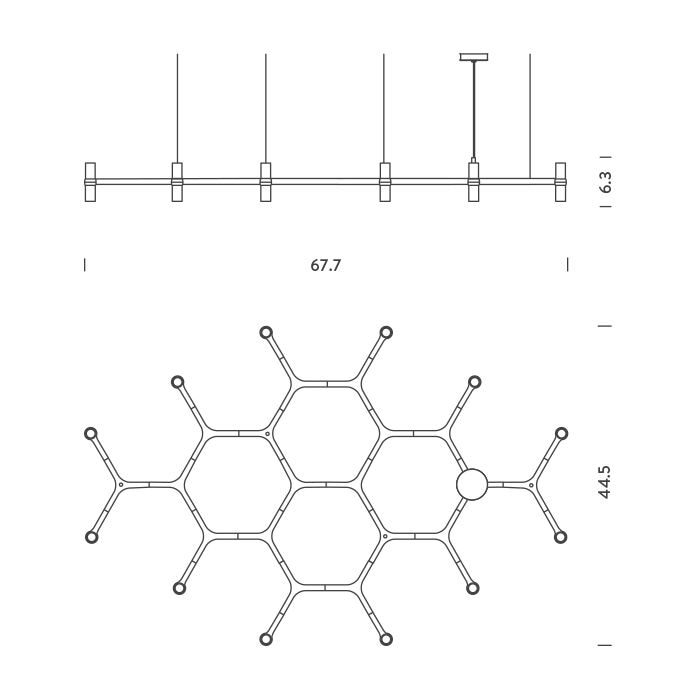 Crown Plana Mega Suspension Dimensions
