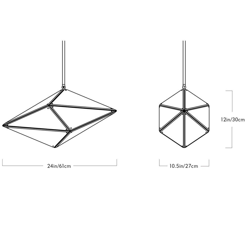 Maxhedron 24in Horizontal Suspension Dimensions