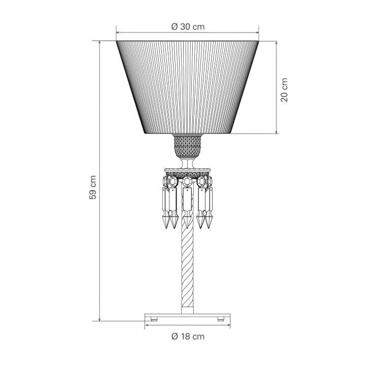 Torch Table Black Shade Dimensions