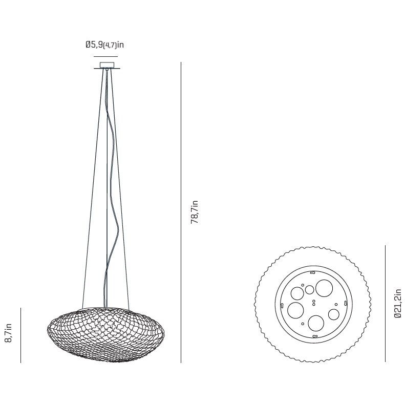 Tati Medium Suspension Dimensions