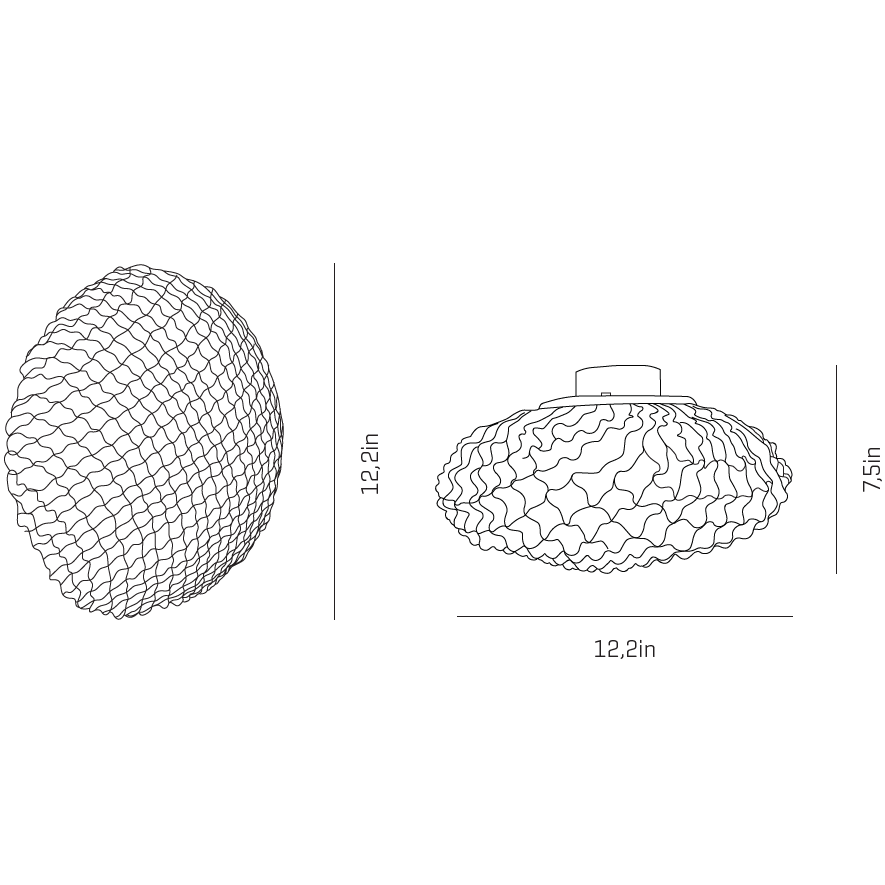 Tati Medium Ceiling/Wall Dimensions