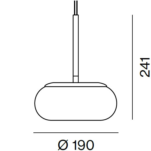 Mozzi Small Pendant Suspension Dimensions