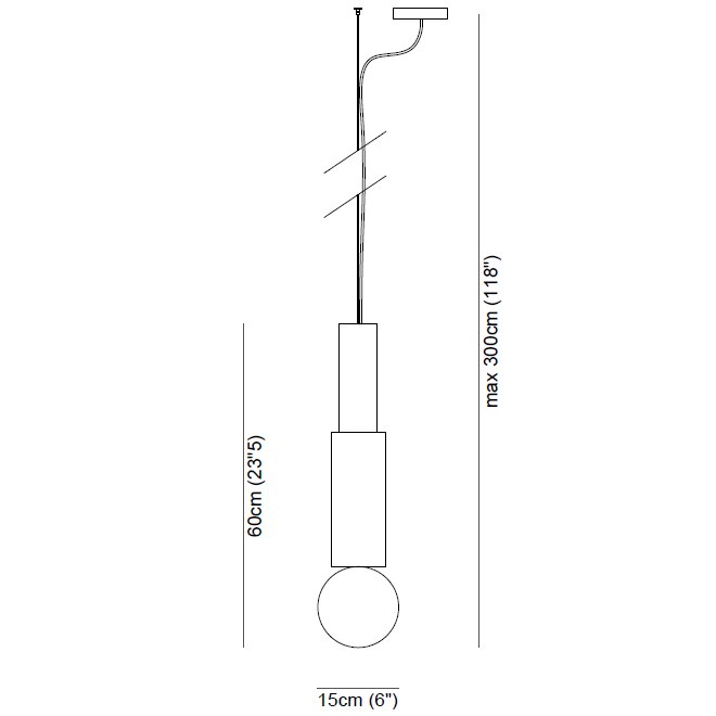 Galatea Pendant Suspension Dimensions