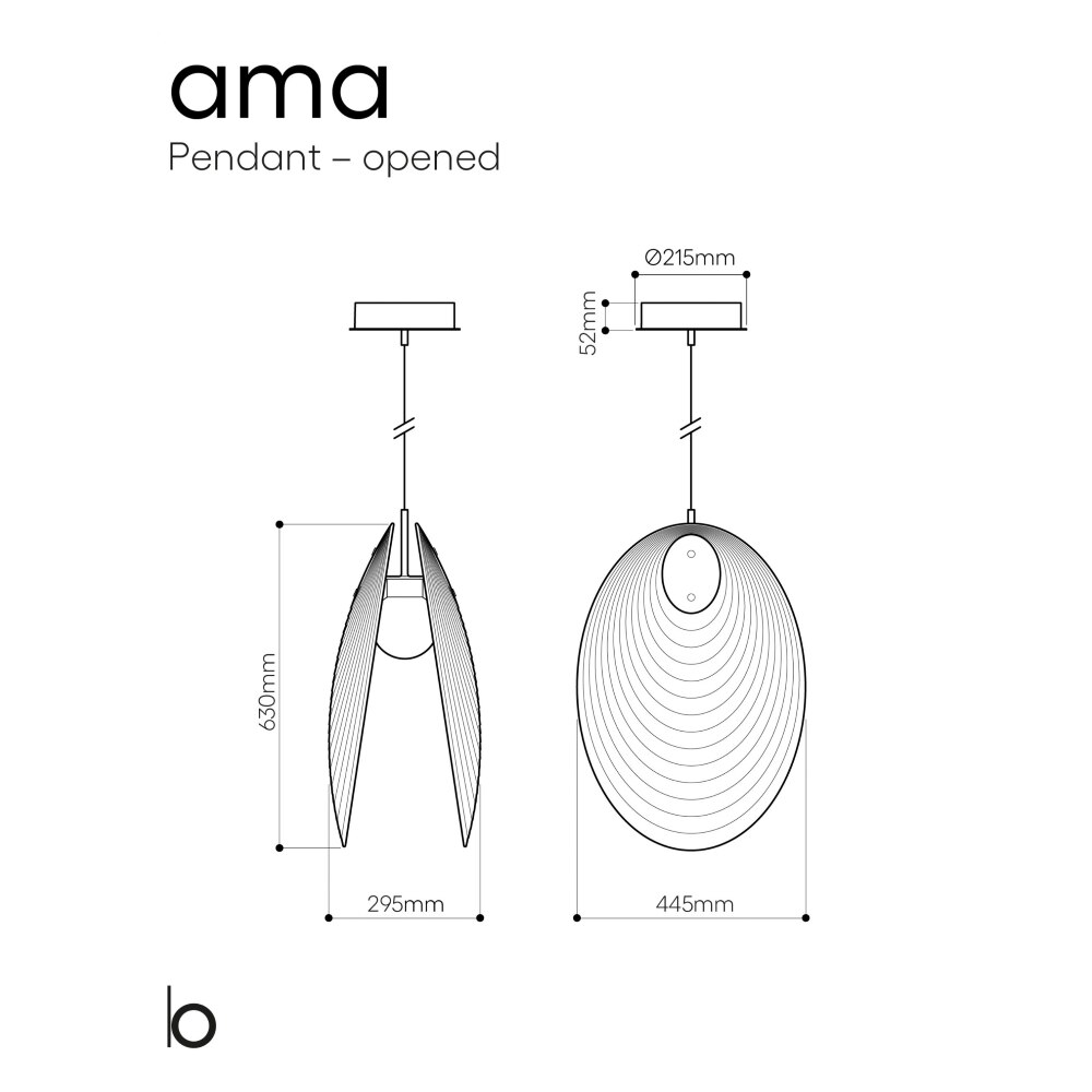 Ama Pendant Suspension Dimensions