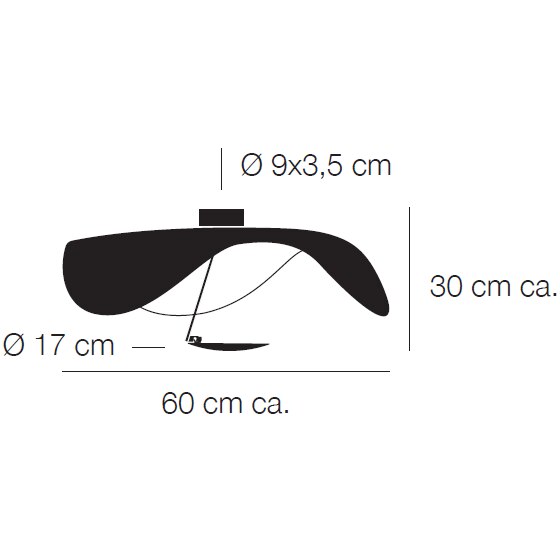 Lederam Manta CWS1 Ceiling/Wall Dimensions