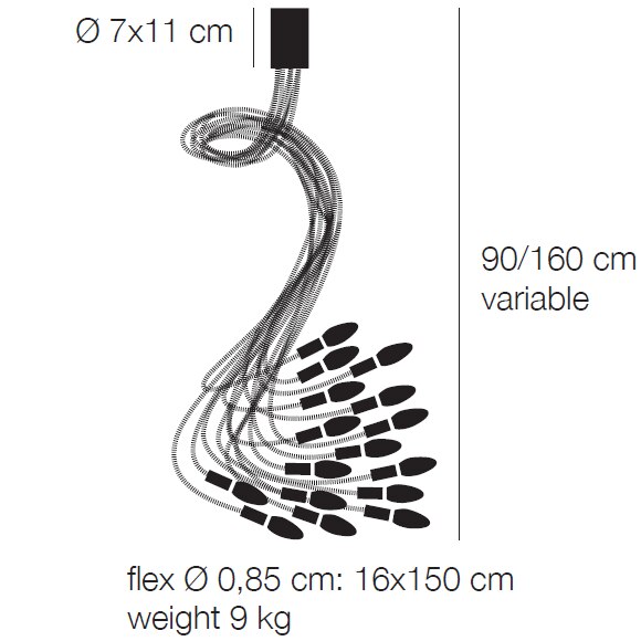 Turciù Ceiling/Suspension Dimensions
