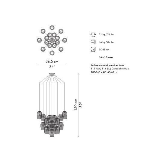 Constellation Cluster Suspension Dimensions