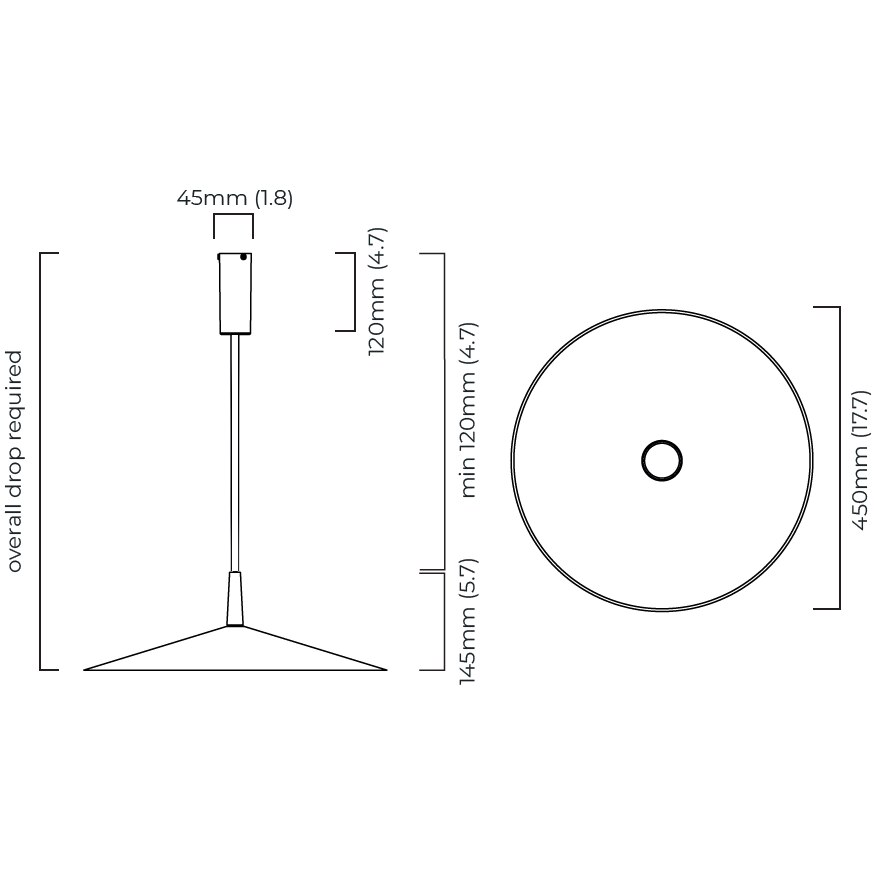 Tinto Suspension With Rod Dimensions