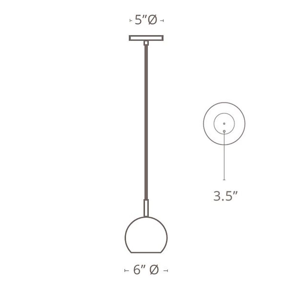 Aria Pendant Suspension Dimensions