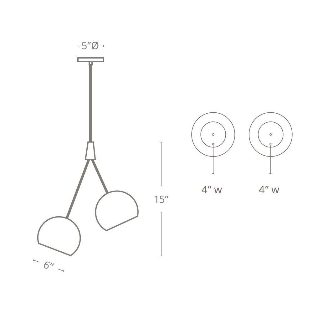 Nur Double Pendant Suspension Dimensions