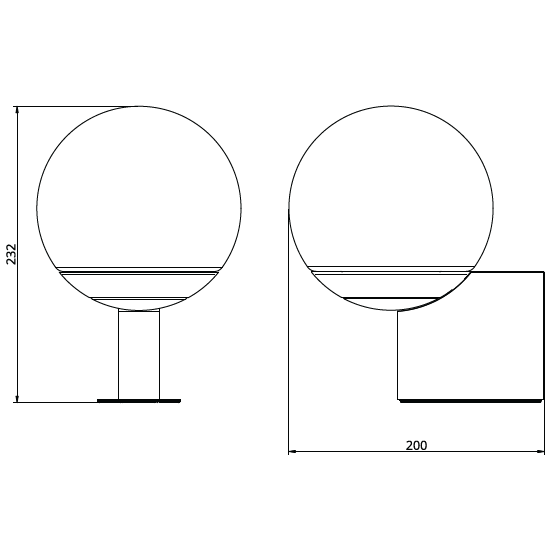 Ball & Hoop S19-14 Table Dimensions