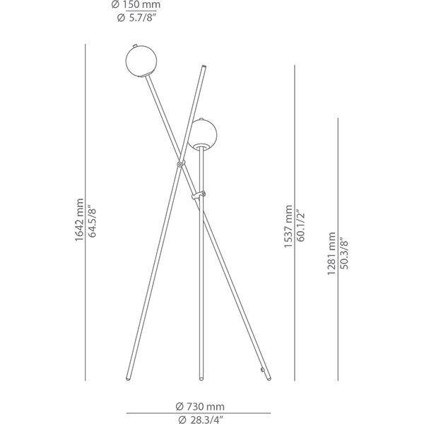 Asana P-3769 Floor Dimensions