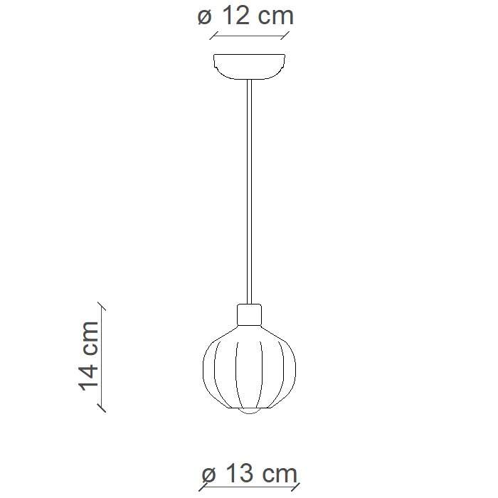 Afoxe C2640 Small Ceramic Pendant Suspension Dimensions