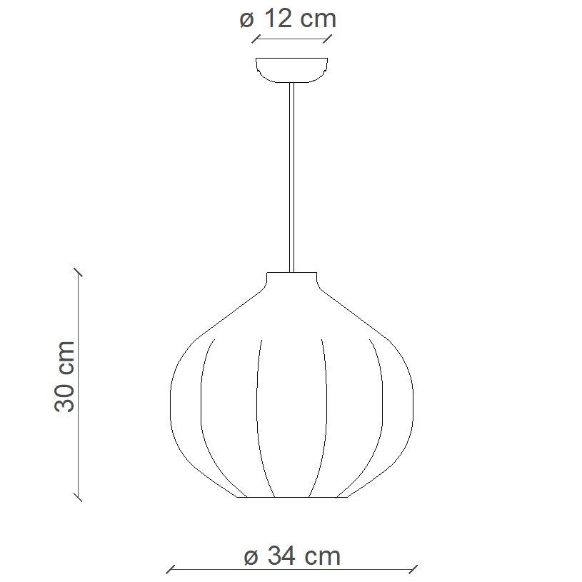 Afoxe C2641 Large Pendant Suspension Dimensions