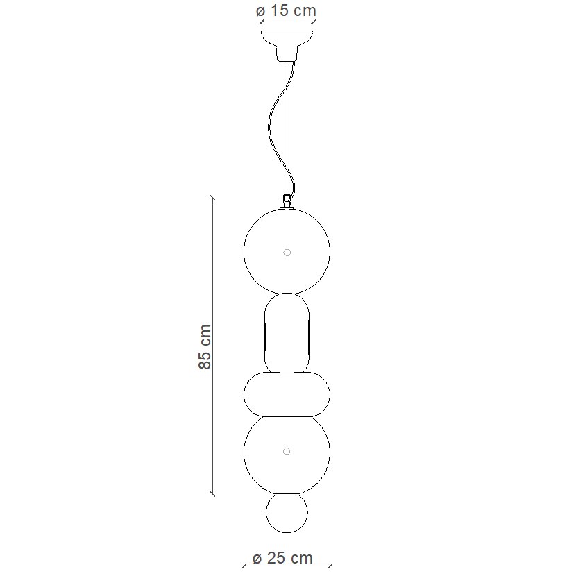 Bumbum C2754/C2764 Pendant Suspension Dimensions