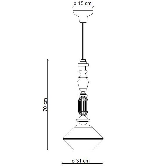 Lariat C2511/C2711 Pendant Suspension Dimensions