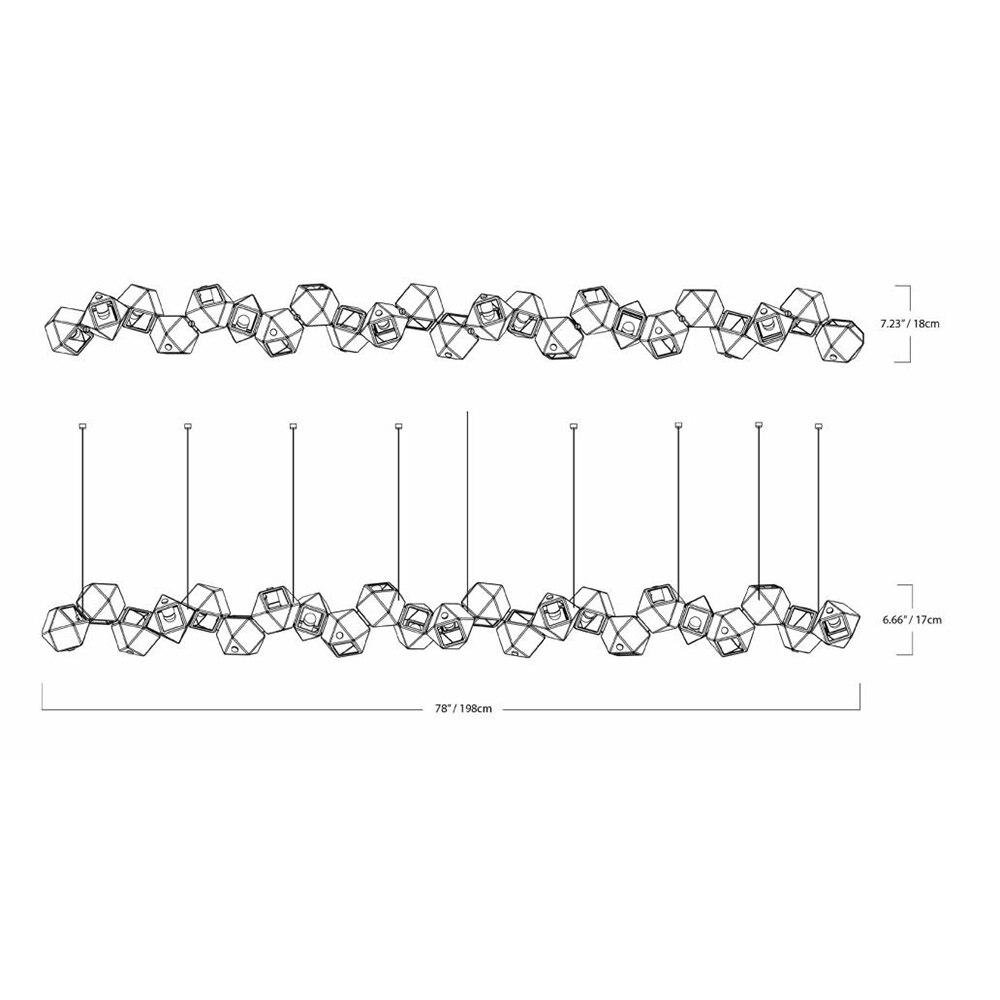 Welles by Kelly Hoppen Suspension Dimensions