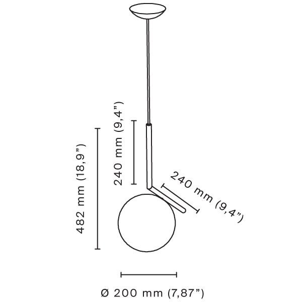 IC Lights S Black Suspension Dimensions