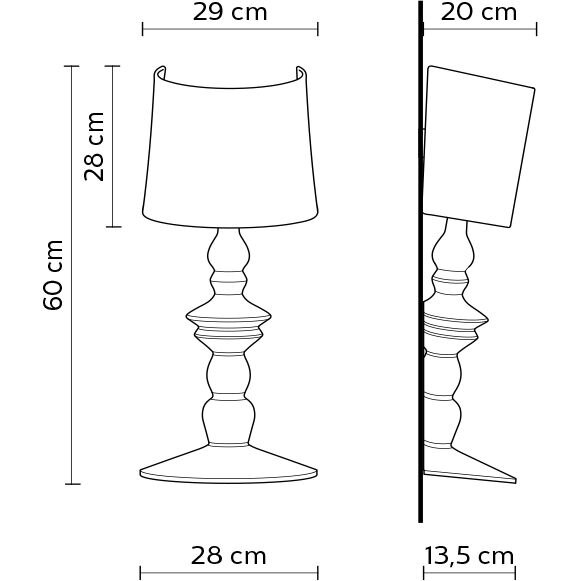 Alì E Babà Raw Ceramic & Linen Shade Wall Dimensions