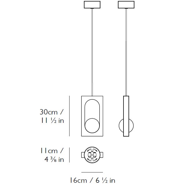 Mythos Pendant Suspension Dimensions