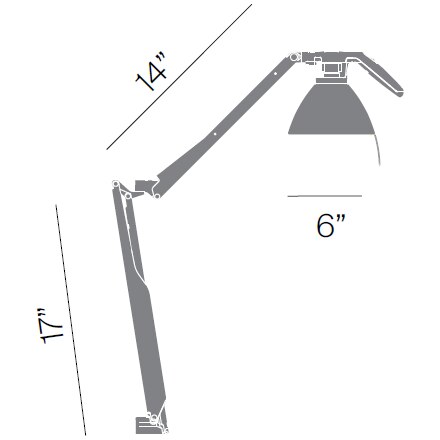 Fortebraccio Two-Arm Wall Dimensions