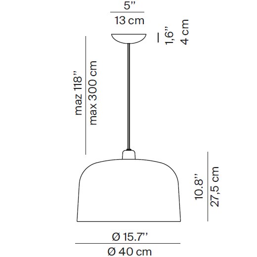 Zile Large Suspension Dimensions
