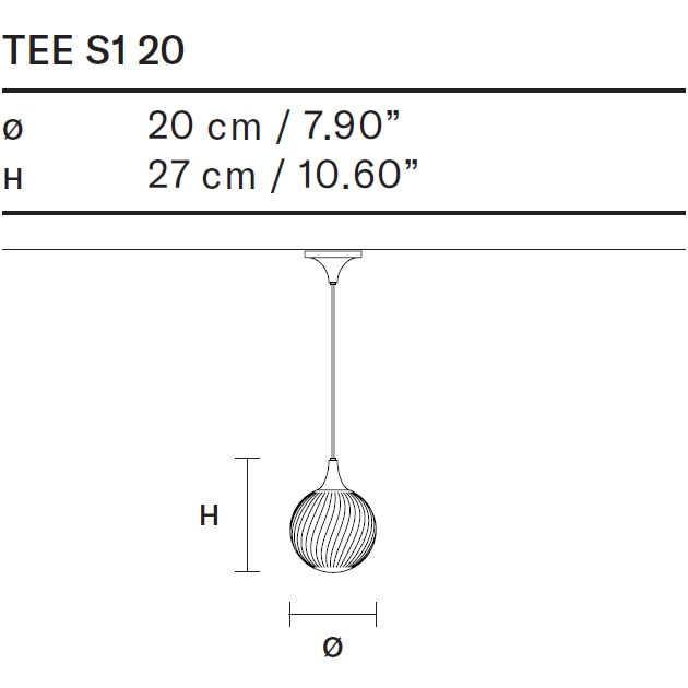 Tee Indoor S/C Suspension Dimensions