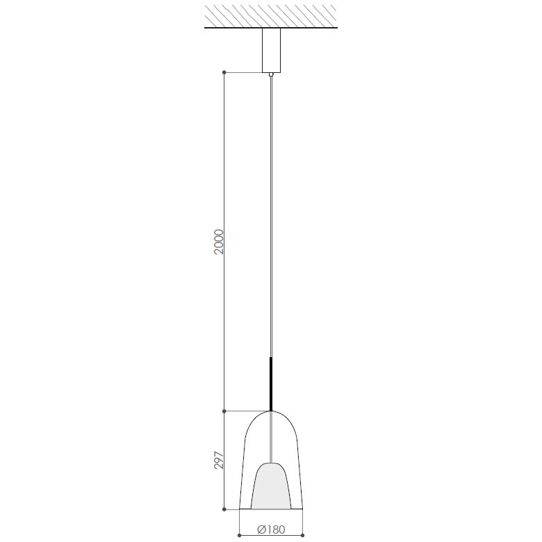 Artusi 02 Pendant Suspension Dimensions