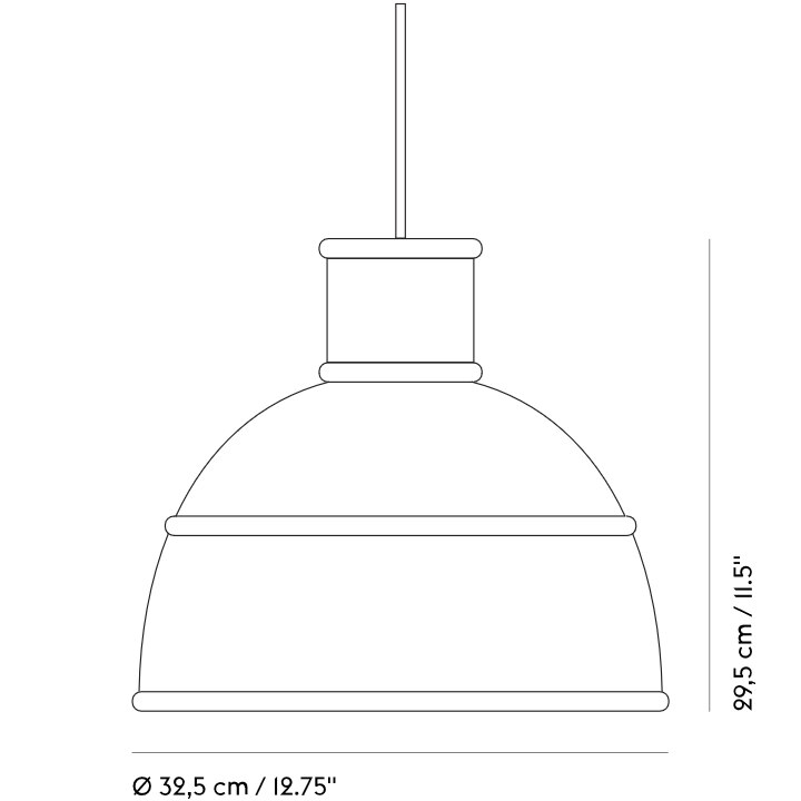 Unfold Pendant Suspension Dimensions