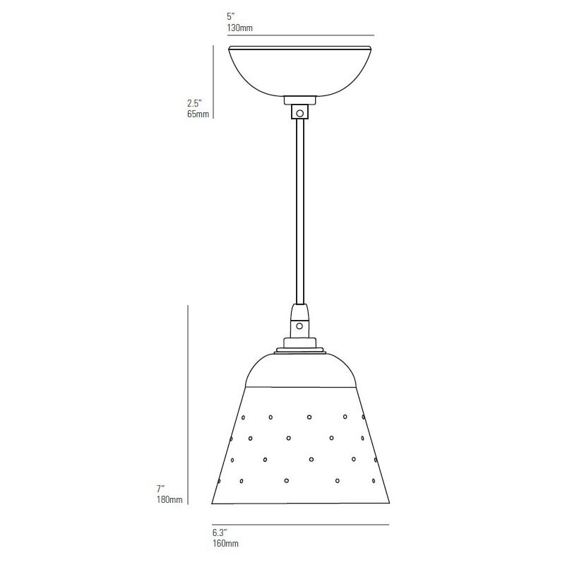 Alma Pendant Suspension Dimensions