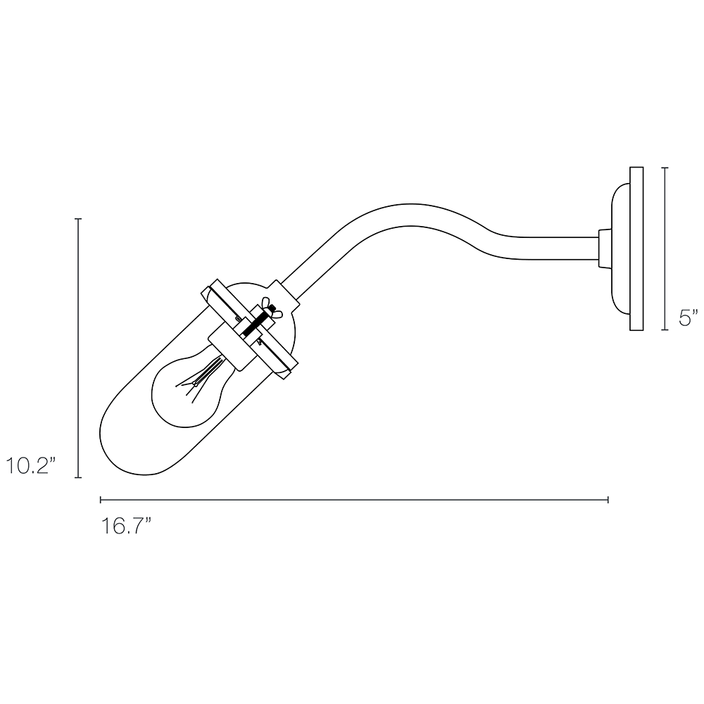 Exterior Bracket Indoor/Outdoor Wall Dimensions