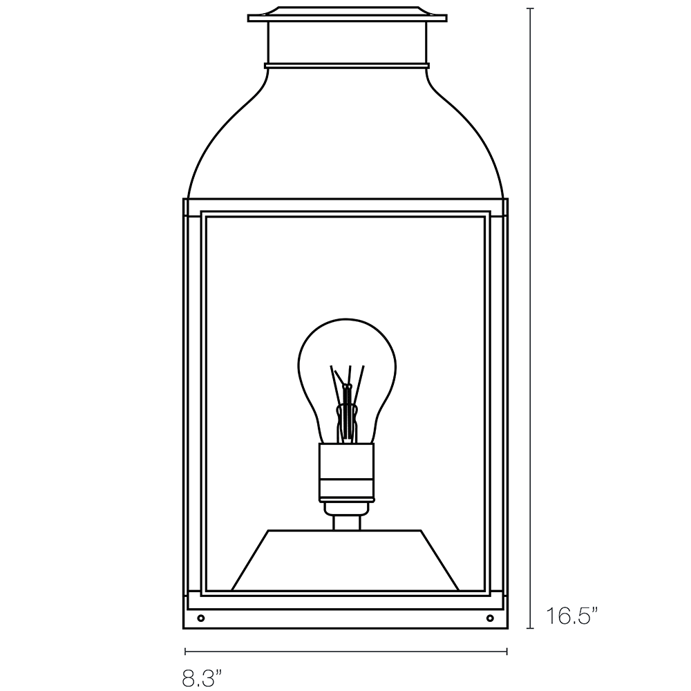 Lantern Indoor/Outdoor Wall Dimensions