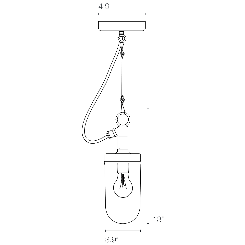 Well Glass Suspension Dimensions