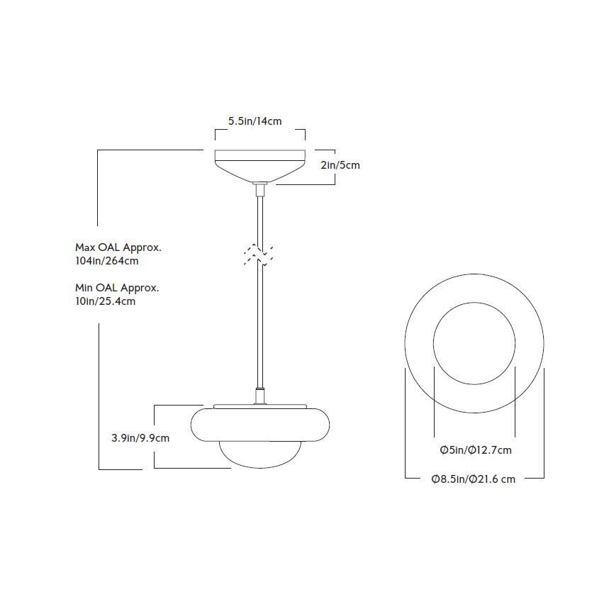 Humboldt Pendant 01 White Oak Suspension Dimensions