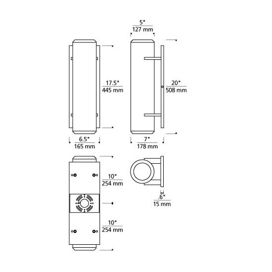 Aspenti 20in Outdoor Wall Dimensions