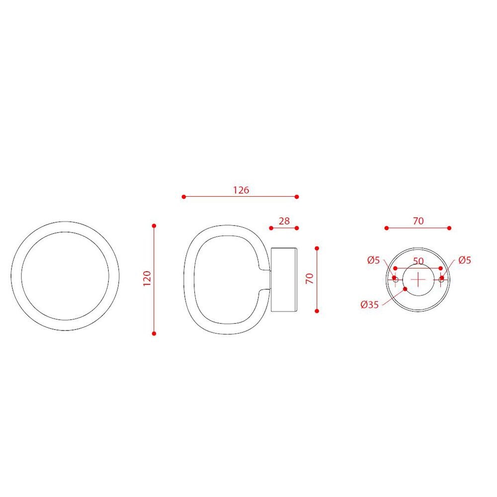 Nabila Ceiling/Wall Dimensions