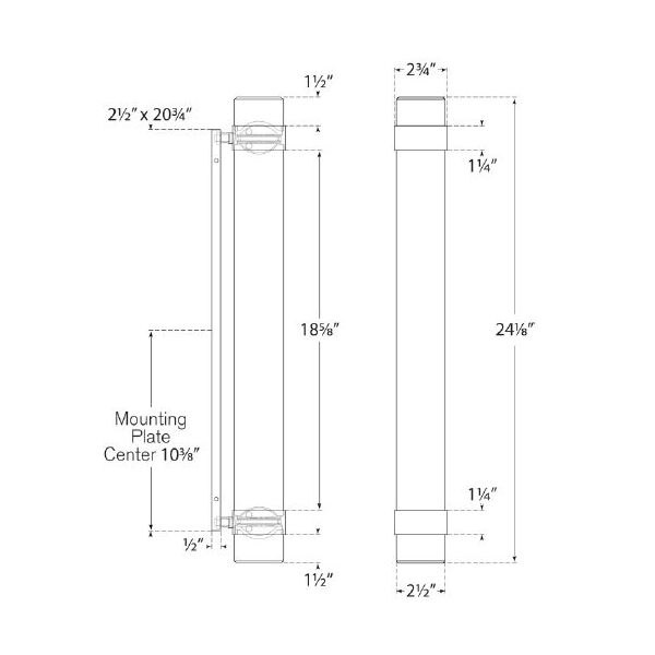 Barton Small Bath Wall Dimensions