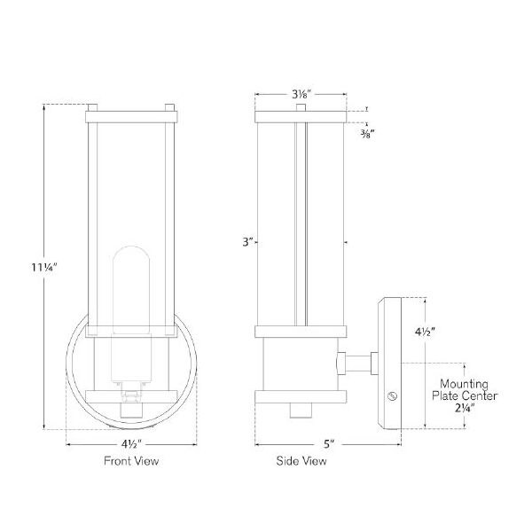 Lichfield Single Wall Dimensions