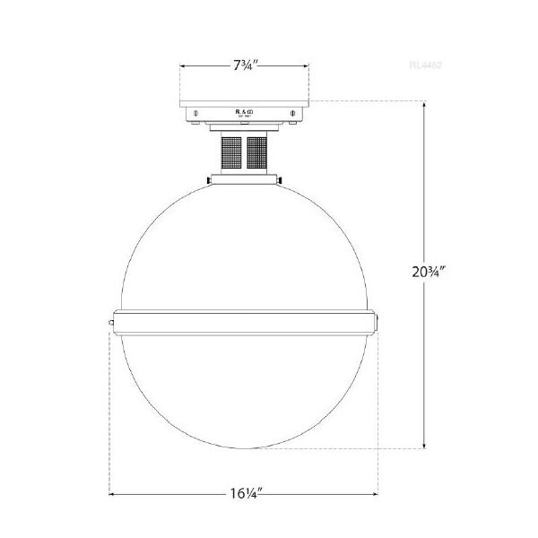 McCarren Large Flush Mount Ceiling Dimensions