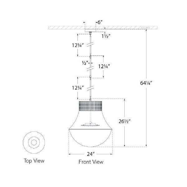 Precision 24in Pendant Suspension Dimensions