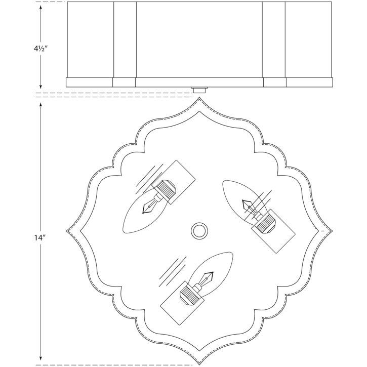 Balthazar Flush Mount Ceiling Dimensions