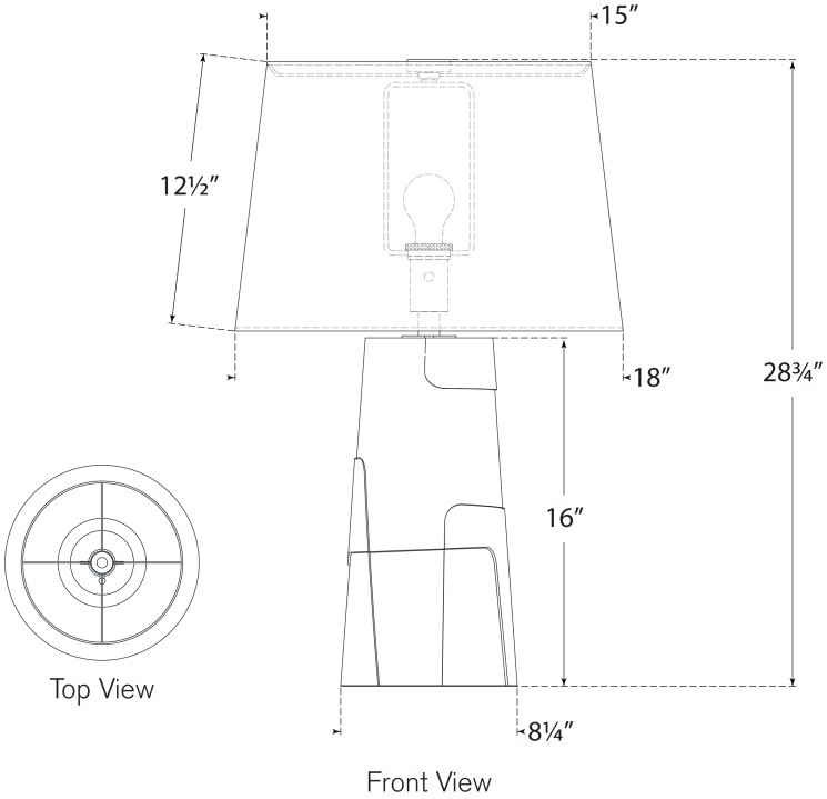 Braque Medium Debossed Table Dimensions