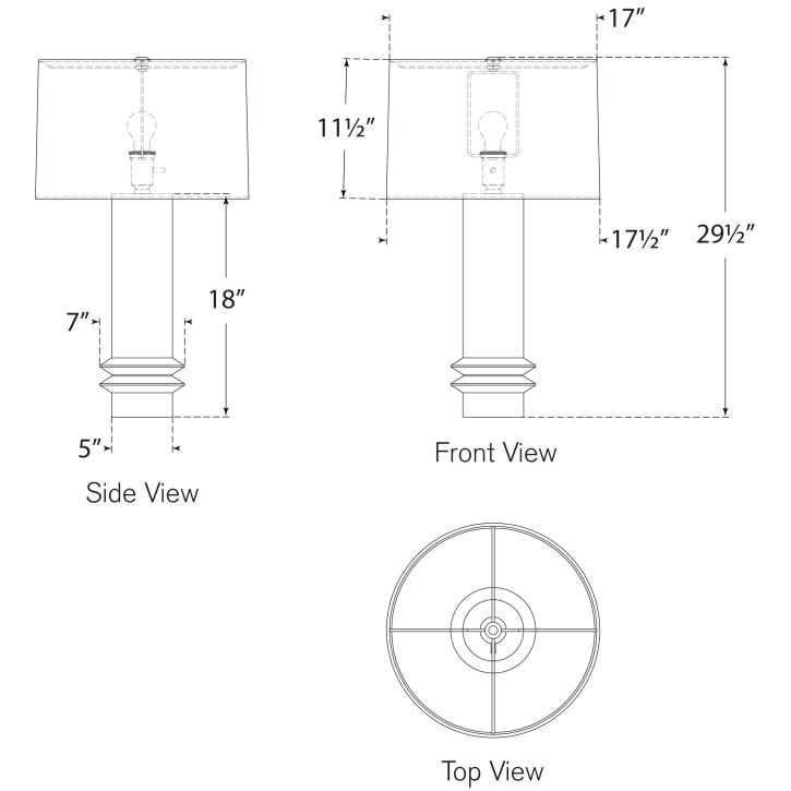 Montaigne Medium Table Dimensions