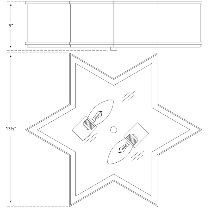 Sophia Flush Mount Ceiling Dimensions