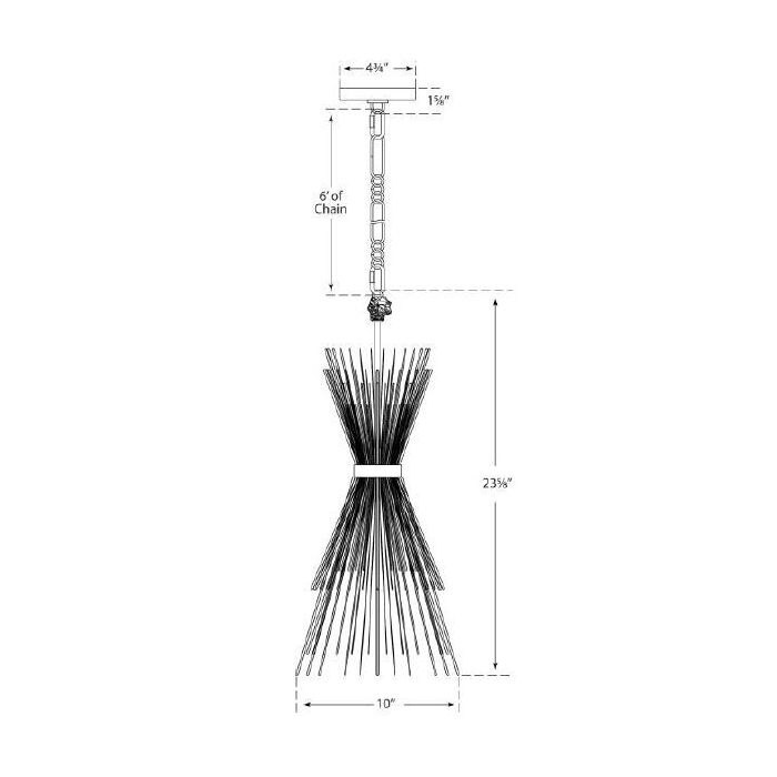 Strada Small Chandelier Suspension Dimensions