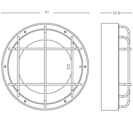 Cantiere Outdoor Ceiling/Wall Dimensions